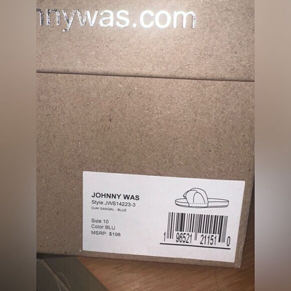 Johnny Was | NIB Ojai Sandals Blue Denim Size 10 - Picture 3 of 7